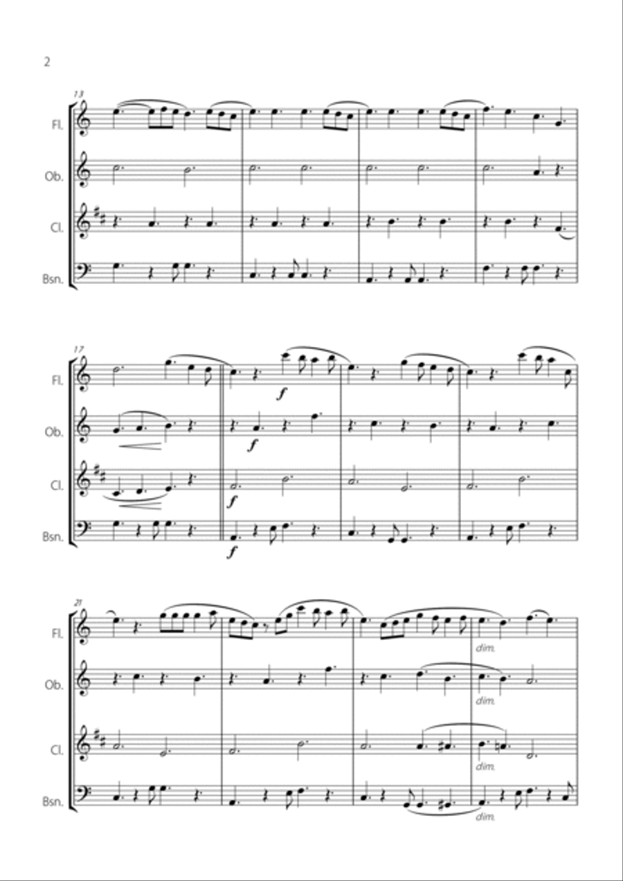 Perfect Woodwind Quartet scores gallery preview page 2