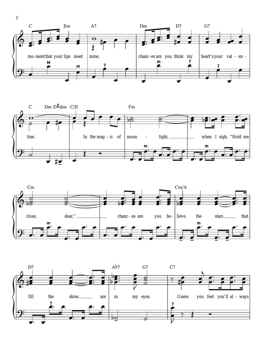 Chances Are Chances Are Piano scores gallery preview page 2