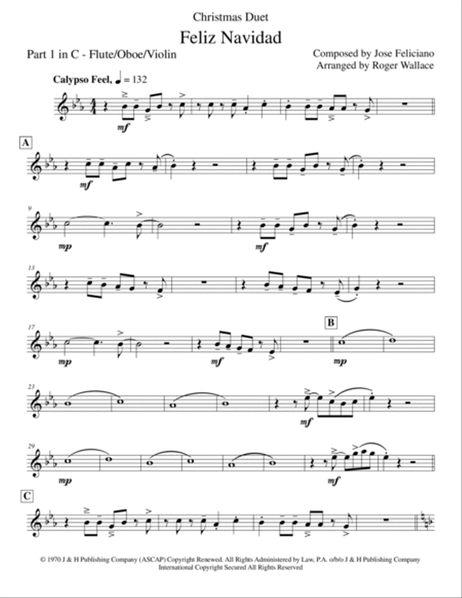 Feliz Navidad Brass Duet scores gallery preview page 6