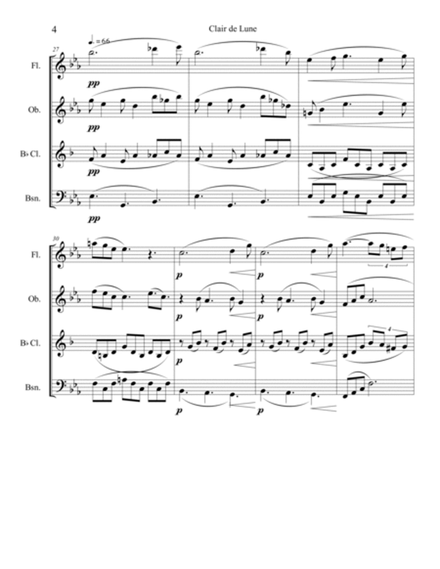 Clair de Lune for Woodwind Quartet image number null