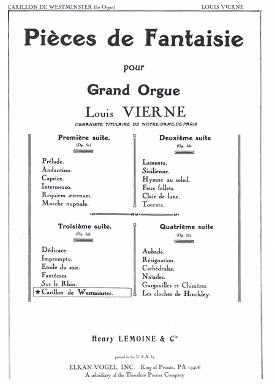 Carillon De Westminster Chamber Music scores gallery preview page 1