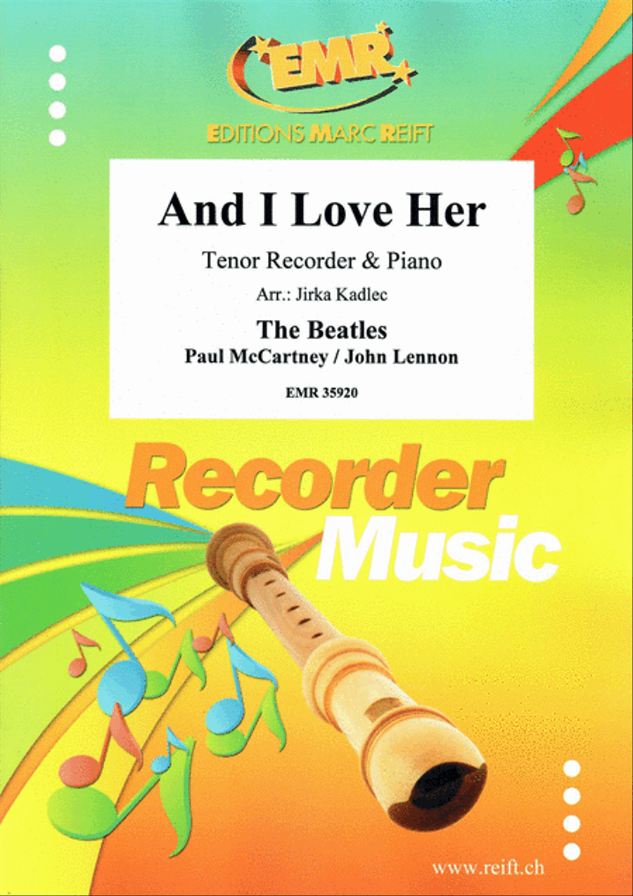 And I Love Her Tenor Recorder scores gallery preview page 1