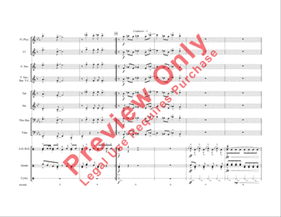 Rock and Roll All Nite Rock and Roll All Nite Marching Band scores gallery preview page 4