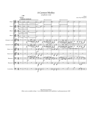Book cover for Bizet: A Carmen Medley - symphonic wind