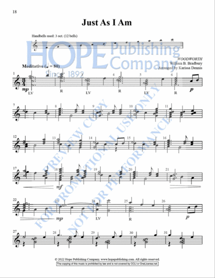 Ring With 6 Year-Round, Vol. 3 Handbell Choir scores gallery preview page 19