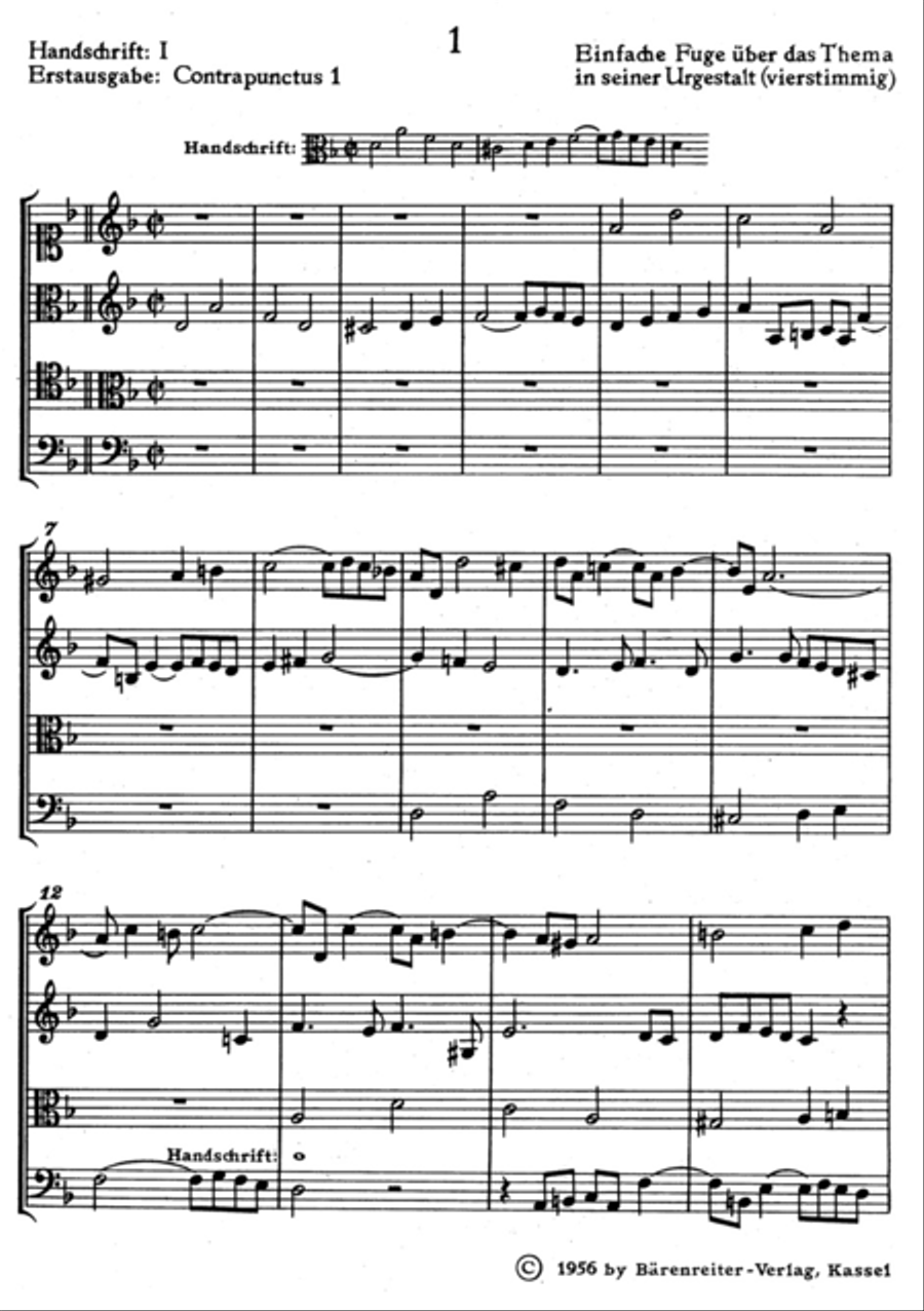The Art of Fugue, BWV 1080 Study Score scores gallery preview page 2