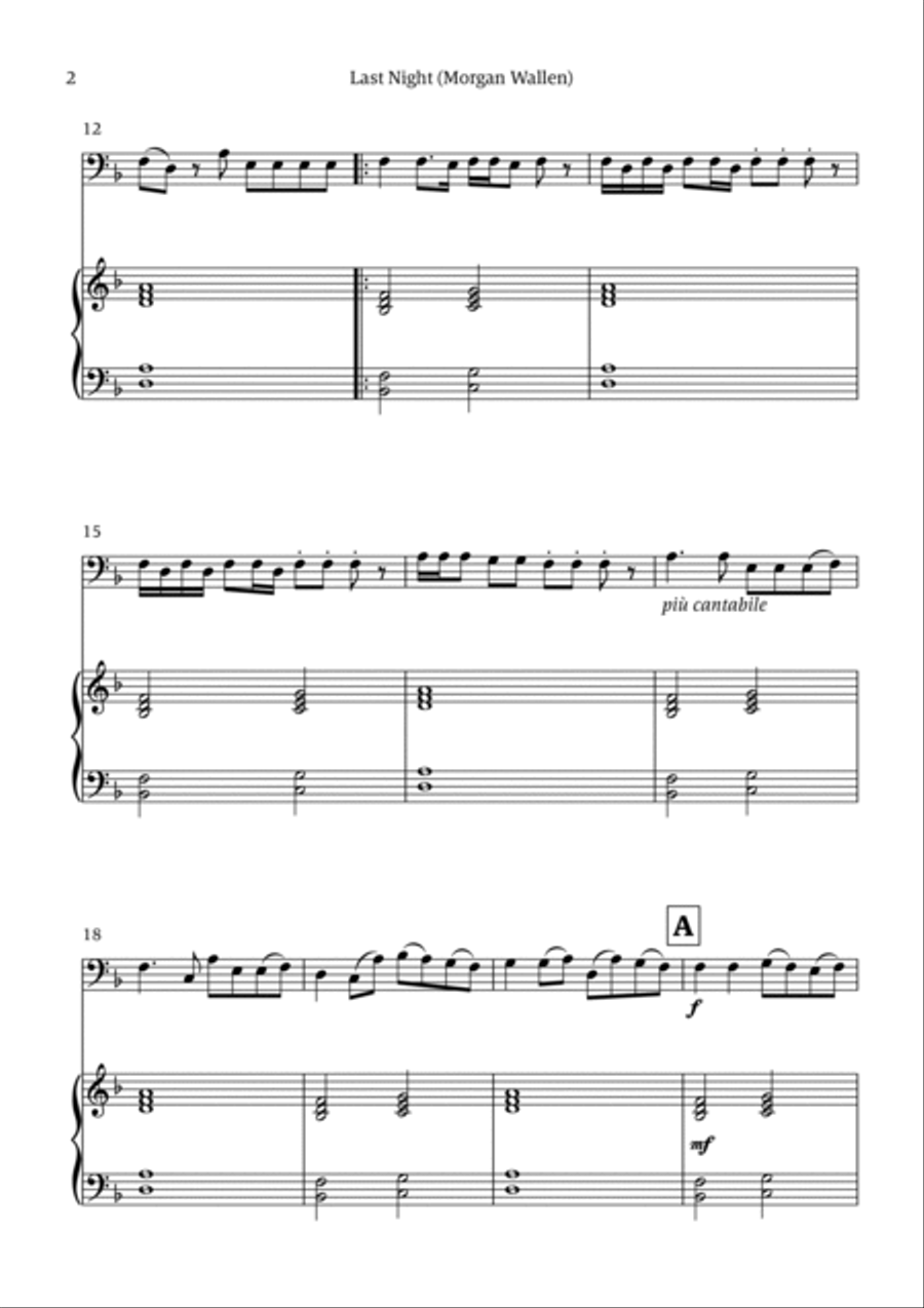 Last Night Piano scores gallery preview page 2