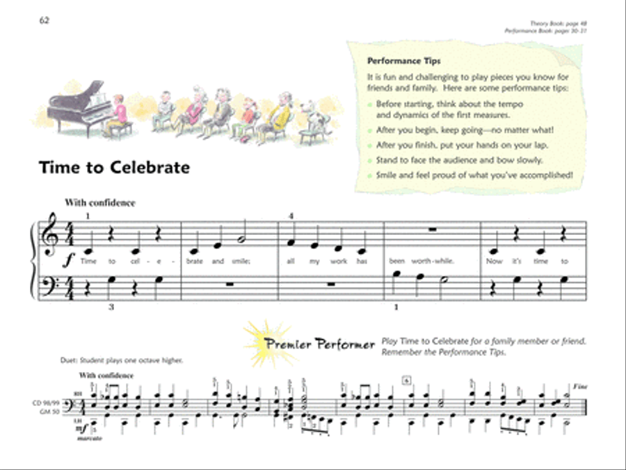 Premier Piano Course Lesson Book, Book 1A Piano Method scores gallery preview page 13