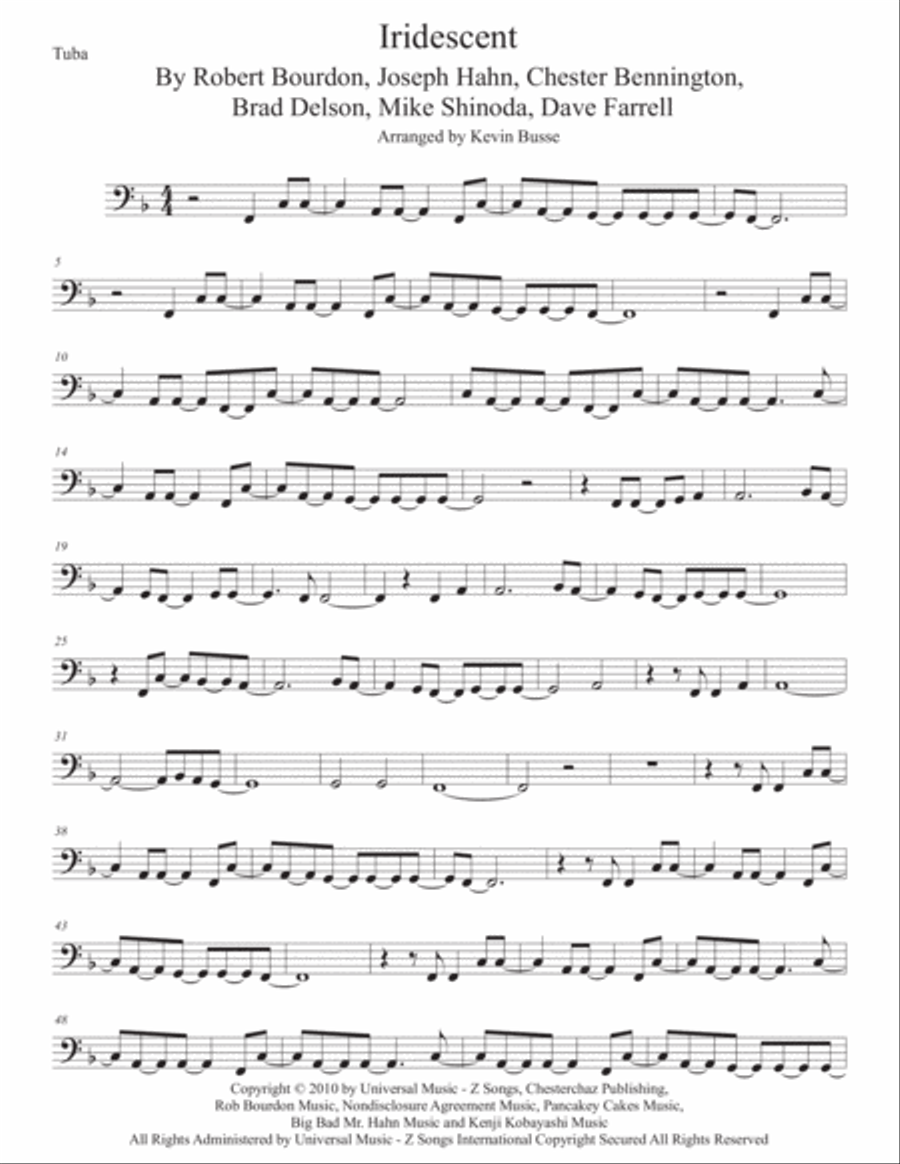 Iridescent Tuba scores gallery preview page 1