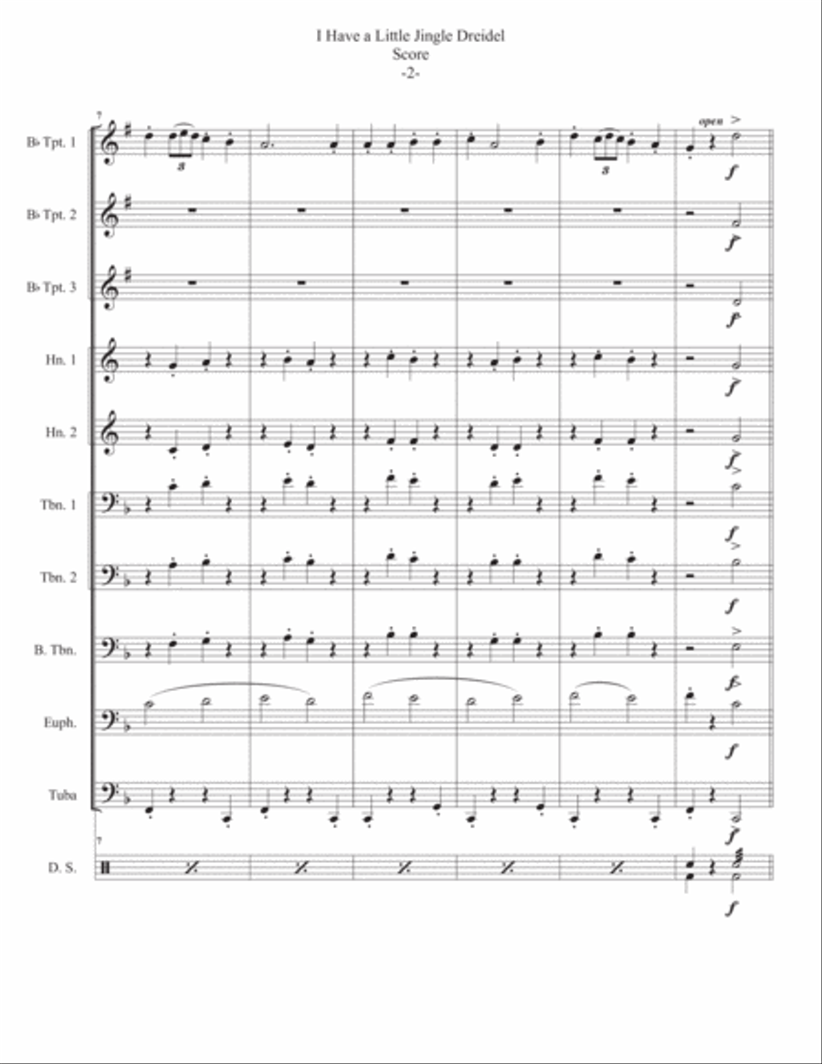 I have a Little Jingle Dreidel-Brass Ensemble Small Ensemble scores gallery preview page 4
