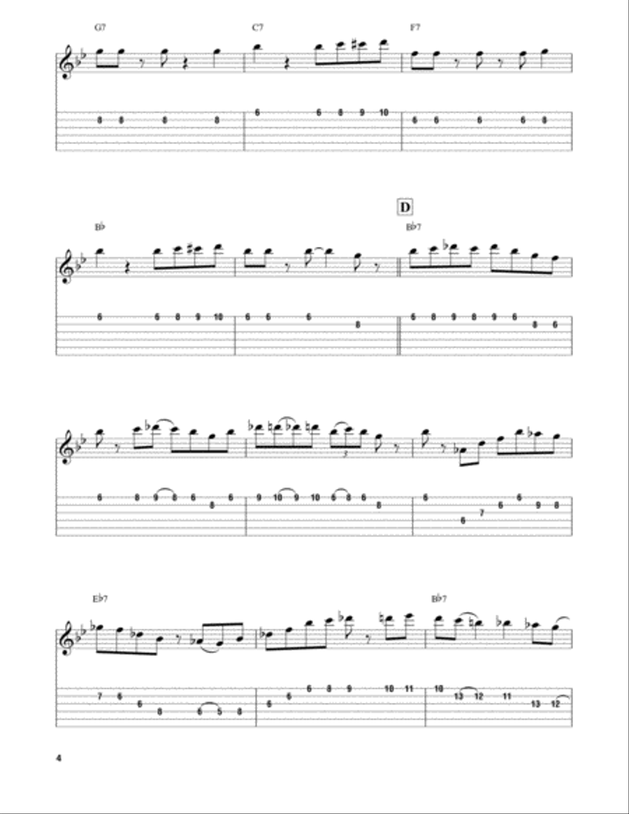 Royal Garden Blues Electric Guitar scores gallery preview page 4