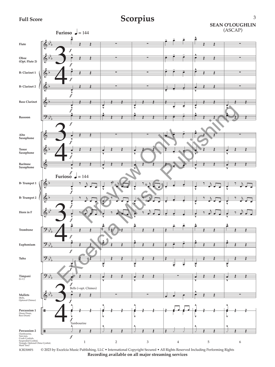 Scorpius (Score) Scorpius (Score) Concert Band scores gallery preview page 4