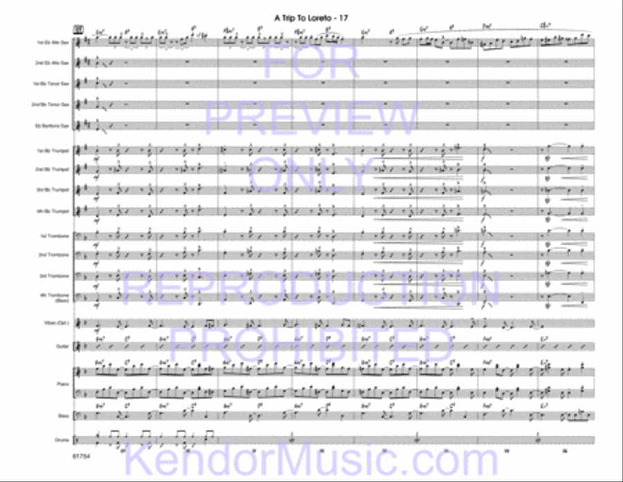 Trip To Loreto, A (Full Score) Jazz Ensemble scores gallery preview page 19