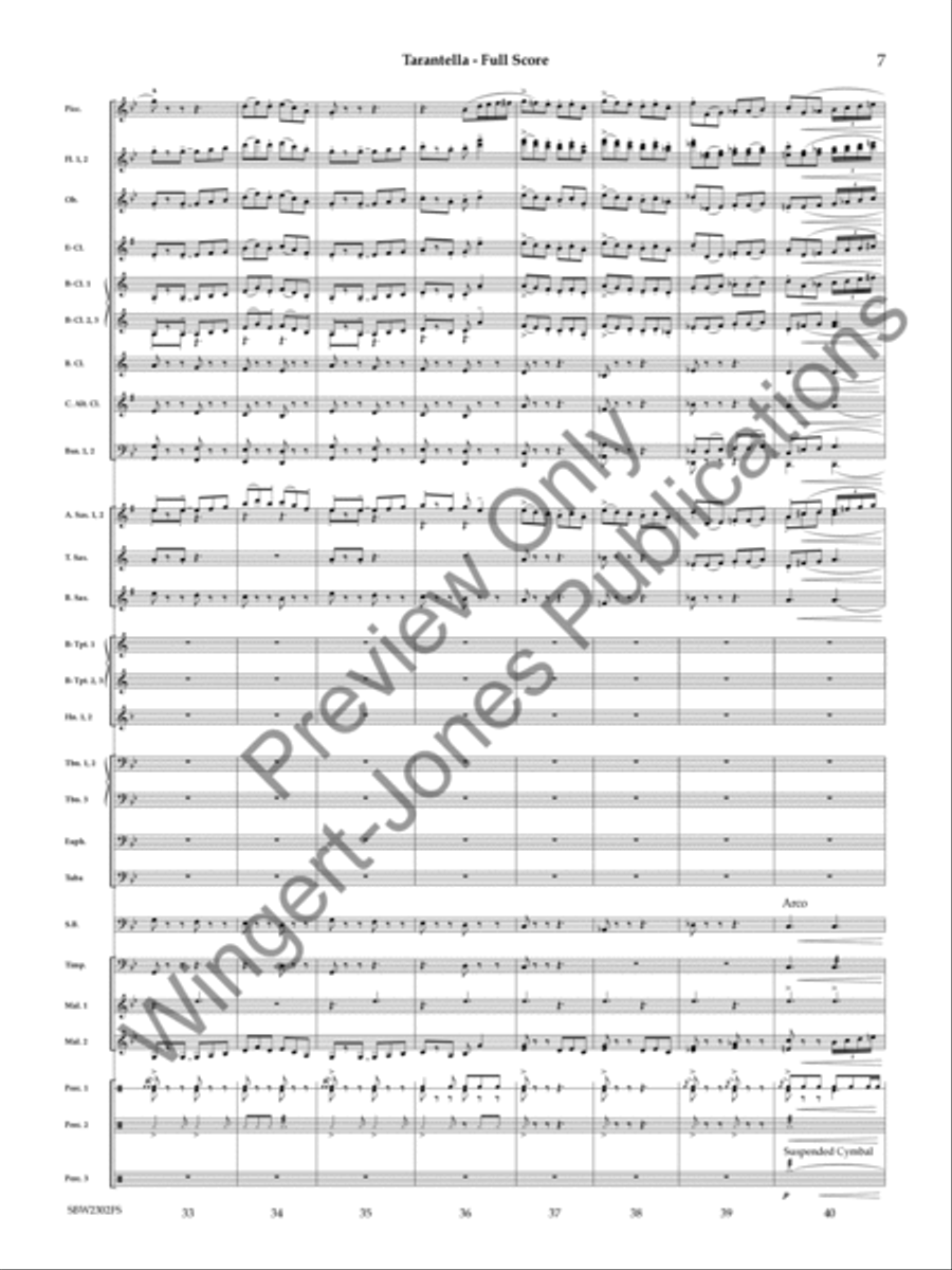 Tarantella Concert Band scores gallery preview page 8