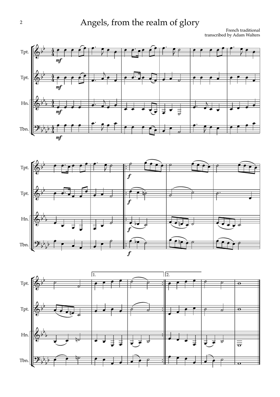 Two French Carols Two French Carols Brass Trio scores gallery preview page 2