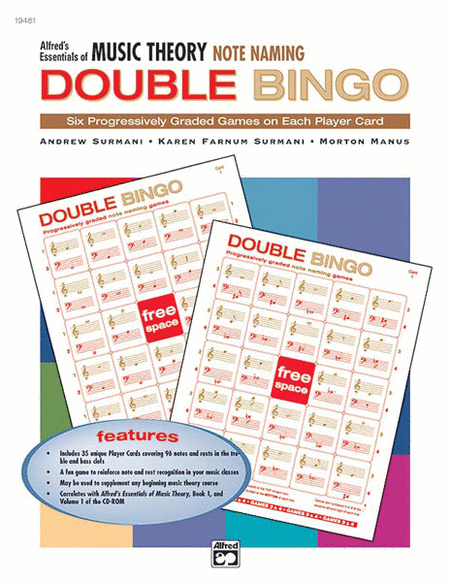 Essentials Of Music Theory - Double Bingo Game (note Naming)