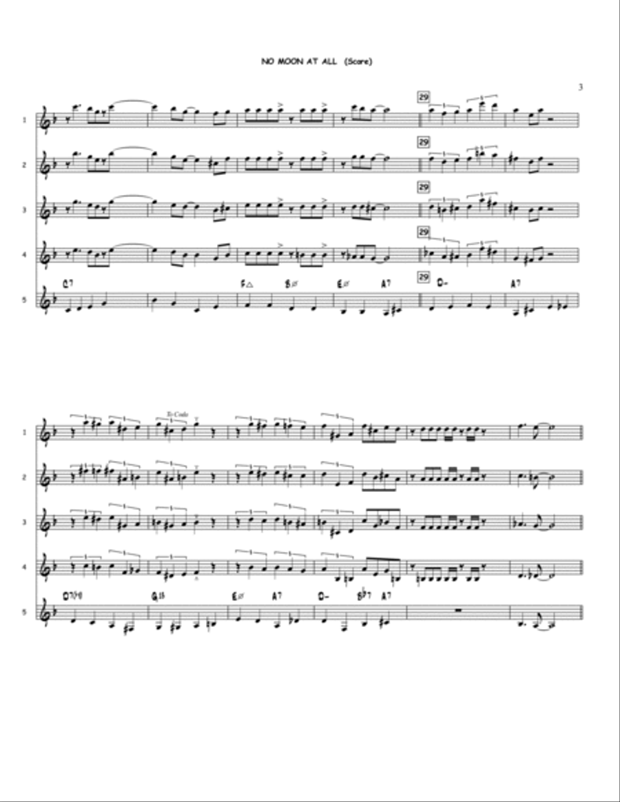 No Moon At All No Moon At All Electric Guitar scores gallery preview page 4