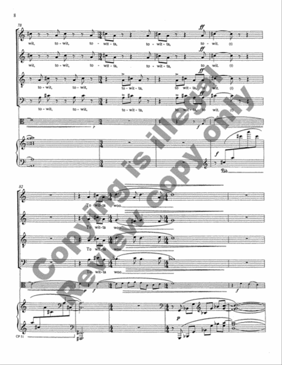 A Song, A Prayer, A Voyage 4-Part scores gallery preview page 8