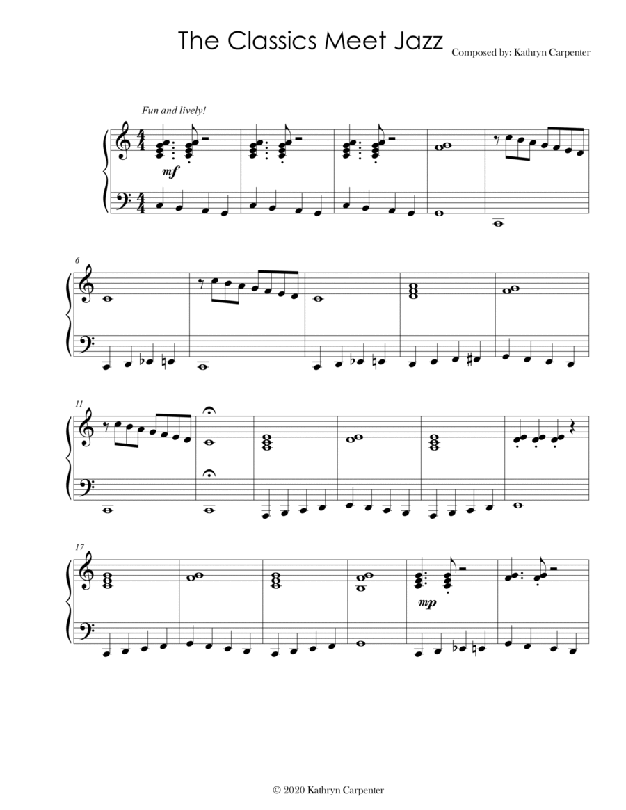 The Classics Meet Jazz Piano Method scores gallery preview page 1