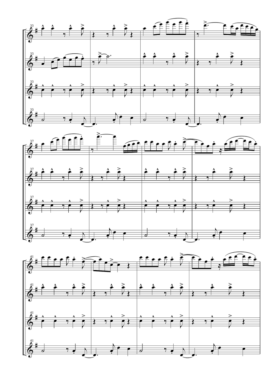 Oye Como Va Woodwind Quartet scores gallery preview page 5