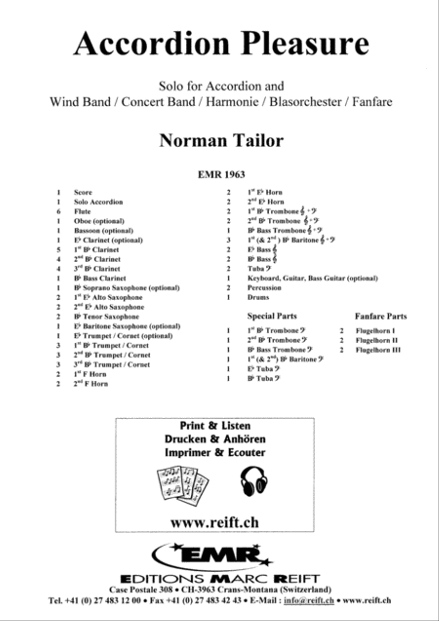 Accordion Pleasure Accordion Pleasure Concert Band scores gallery preview page 2
