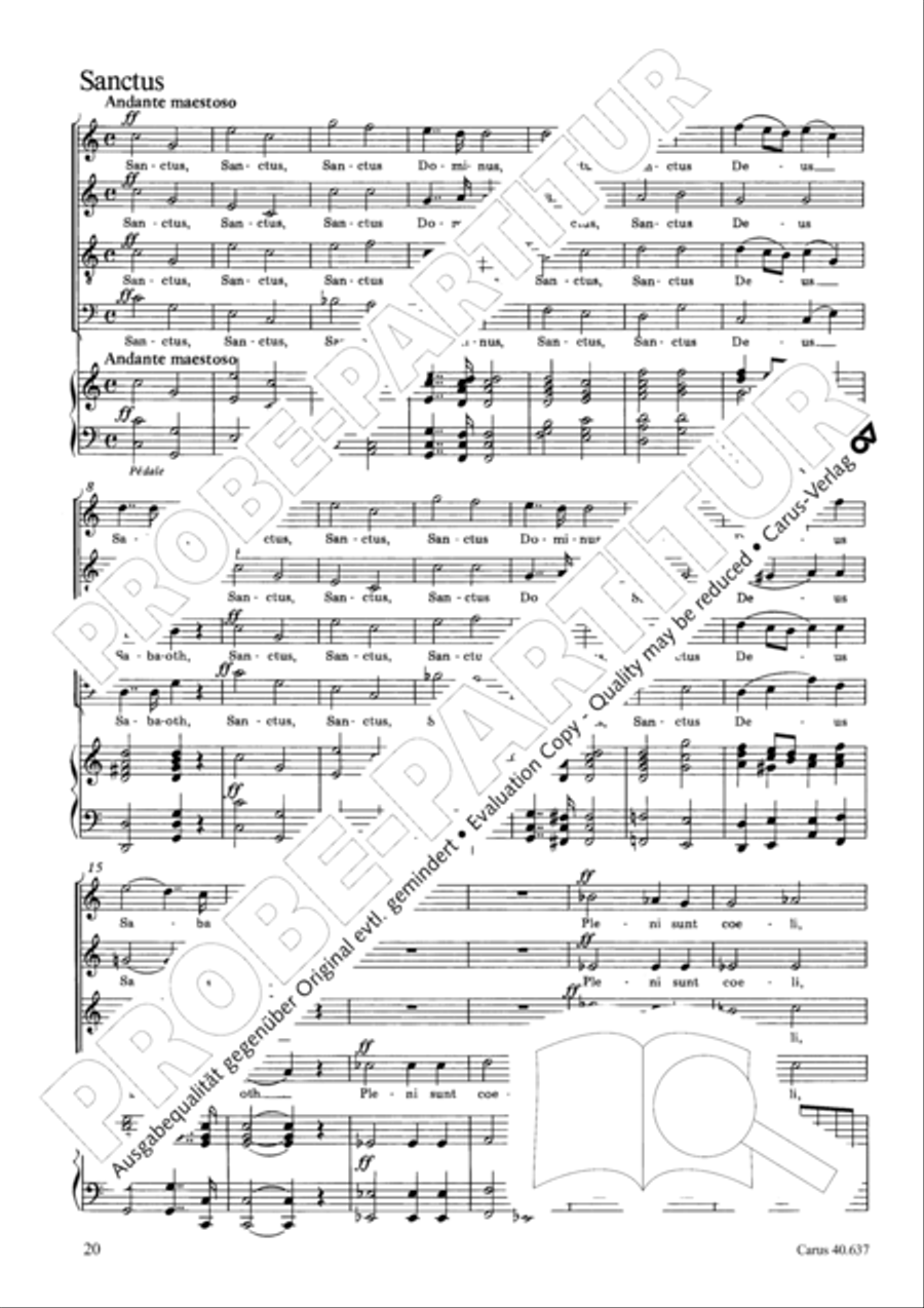 Messe breve no. 6 aux cathedrales 4-Part scores gallery preview page 25