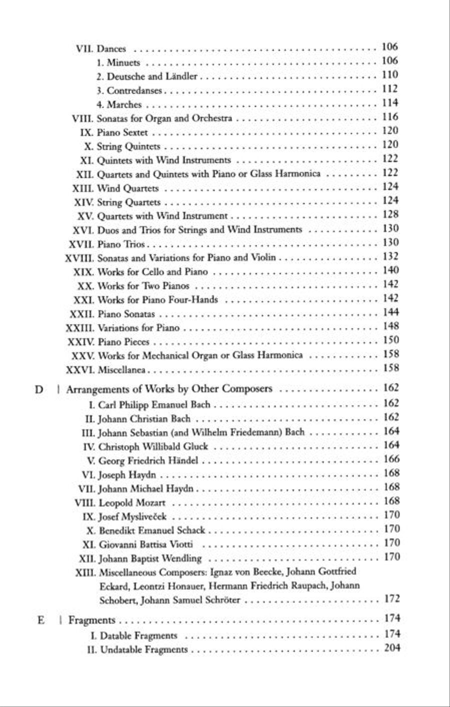 Mozart - Catalogue of his Works School and Community scores gallery preview page 3
