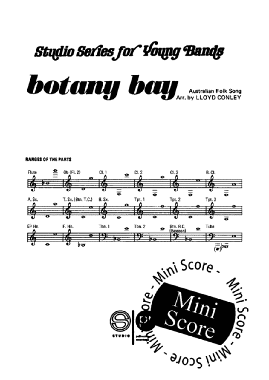 Botany Bay Botany Bay Concert Band scores gallery preview page 3