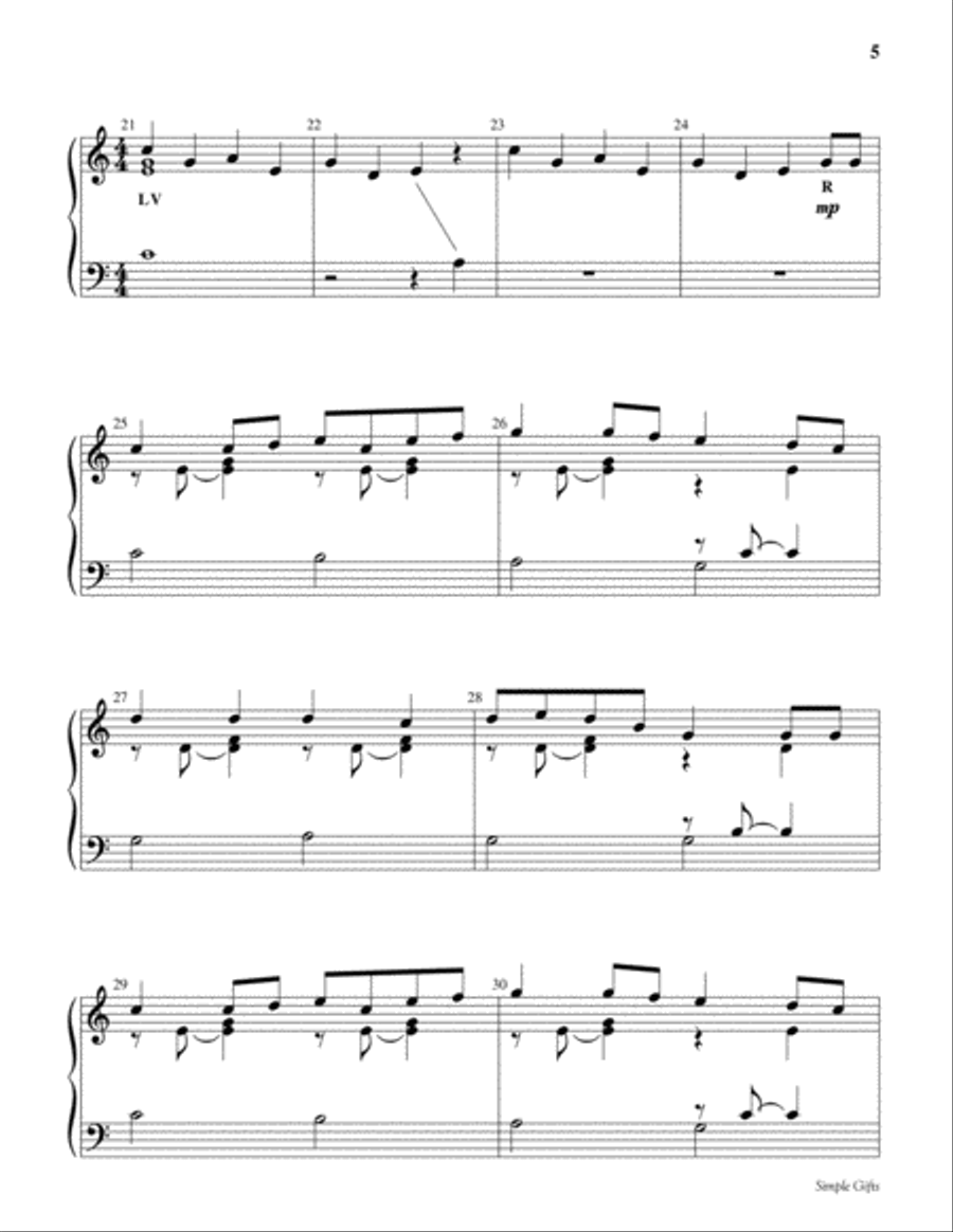 Simple Gifts 2-Octaves scores gallery preview page 4