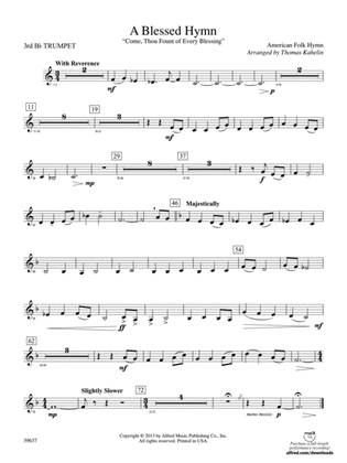 A Blessed Hymn: 3rd B-flat Trumpet