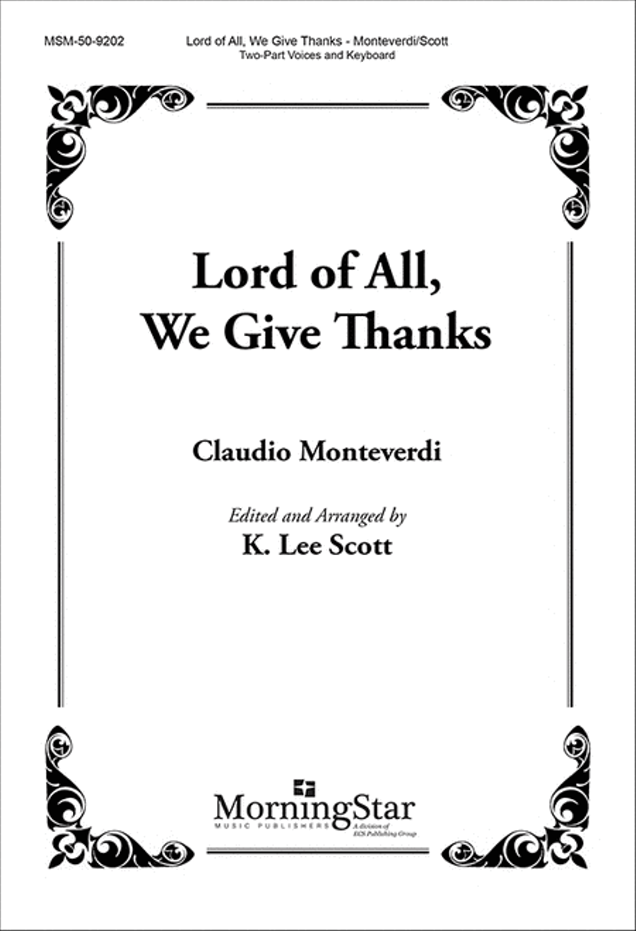 Lord of All, We Give Thanks 3-Part scores gallery preview page 1