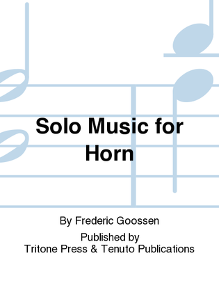 Solo Music for Horn