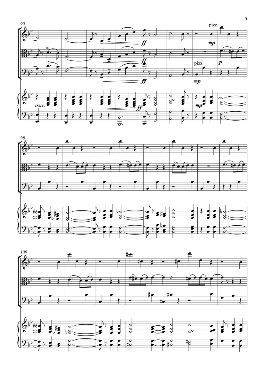 Tchaikovsky: Nutcracker Waltz Finale (for Piano Quartet) Piano Quartet scores gallery preview page 6