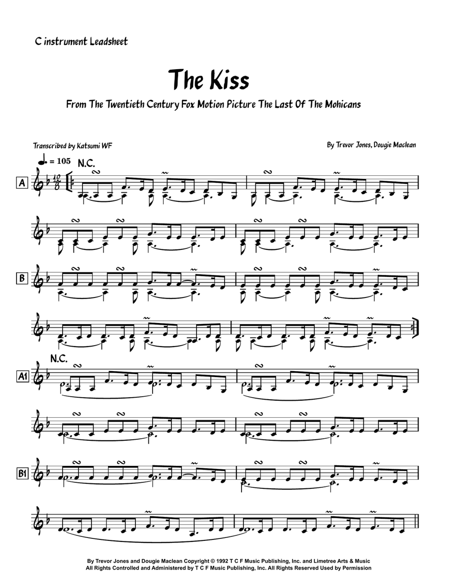 The Kiss Piano scores gallery preview page 1