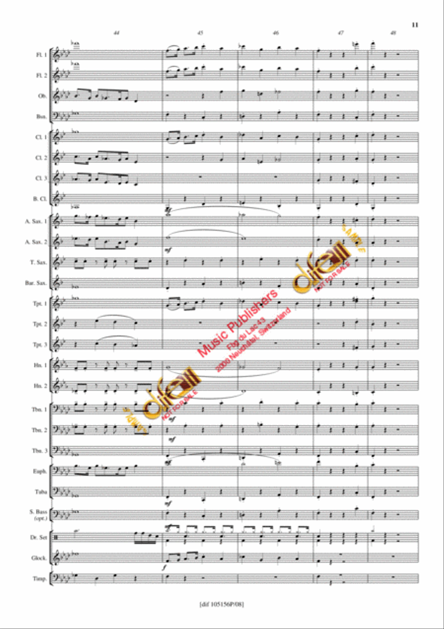 Theme from Inspector Gadget Concert Band scores gallery preview page 10