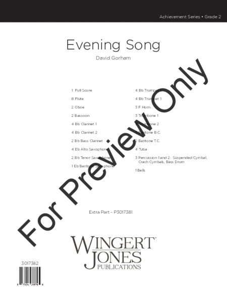 Evening Song - Full Score