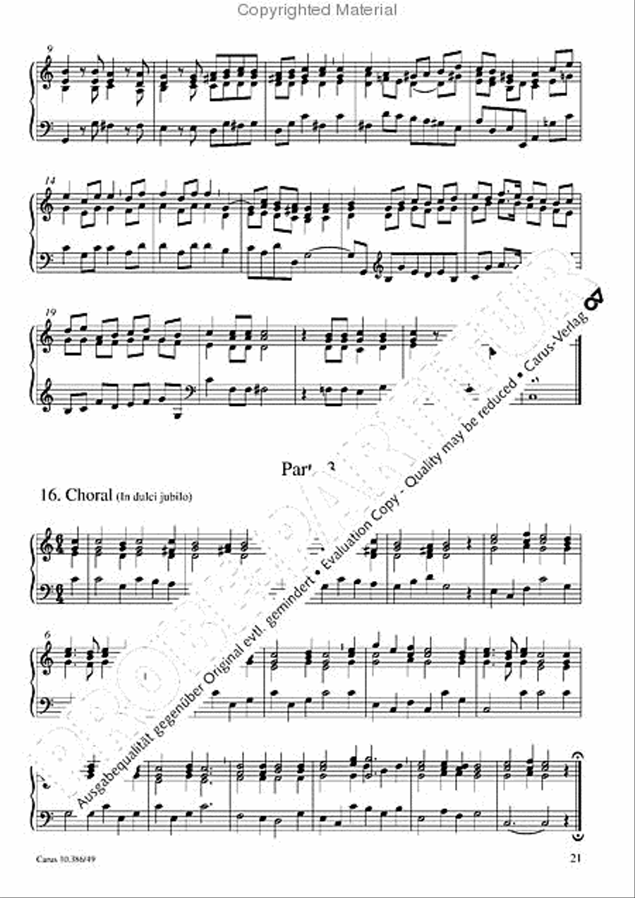Dialogus von der Geburt Christi Organ scores gallery preview page 22
