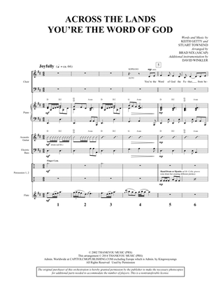 Book cover for Across the Lands You're the Word of God - Full Score