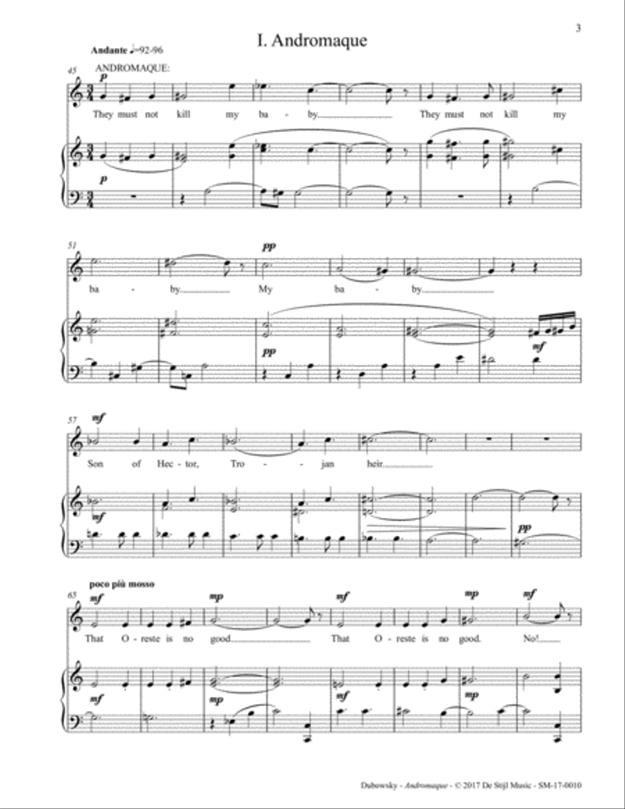 Andromaque Mini-Opera (Piano/Vocal) Choir scores gallery preview page 5