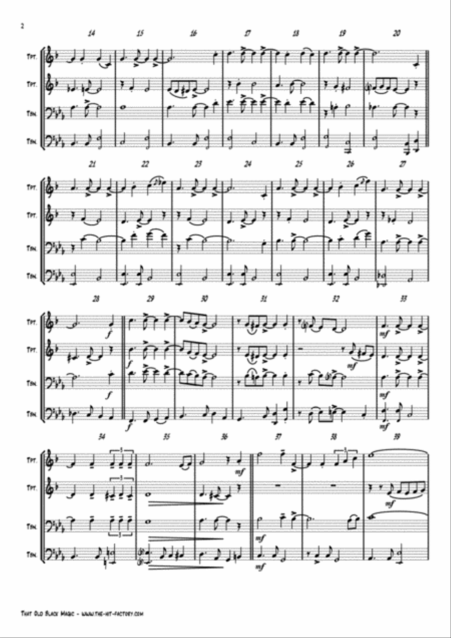 That Old Black Magic Horn scores gallery preview page 2
