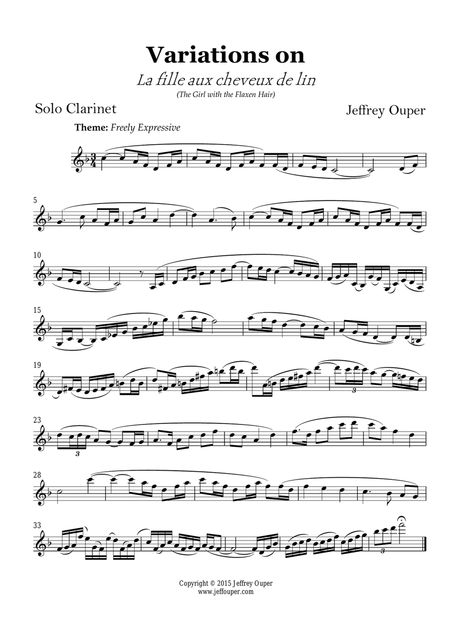 Variations on Debussy's 