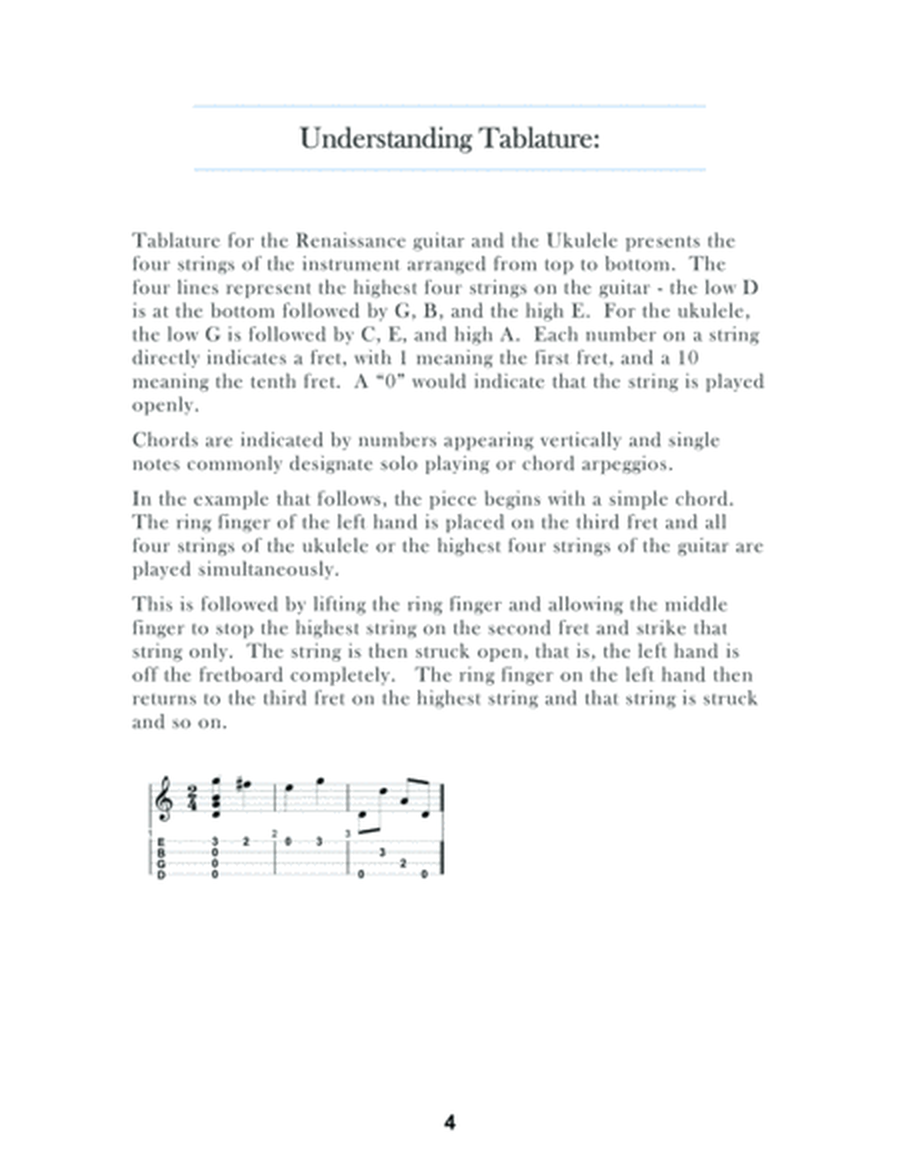 Guillaume Morlaye: Second Book of Tablature For Low G Ukulele