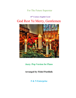 Book cover for "God Rest Ye Merry, Gentlemen" for Piano (Jazz/Pop Version)-Video