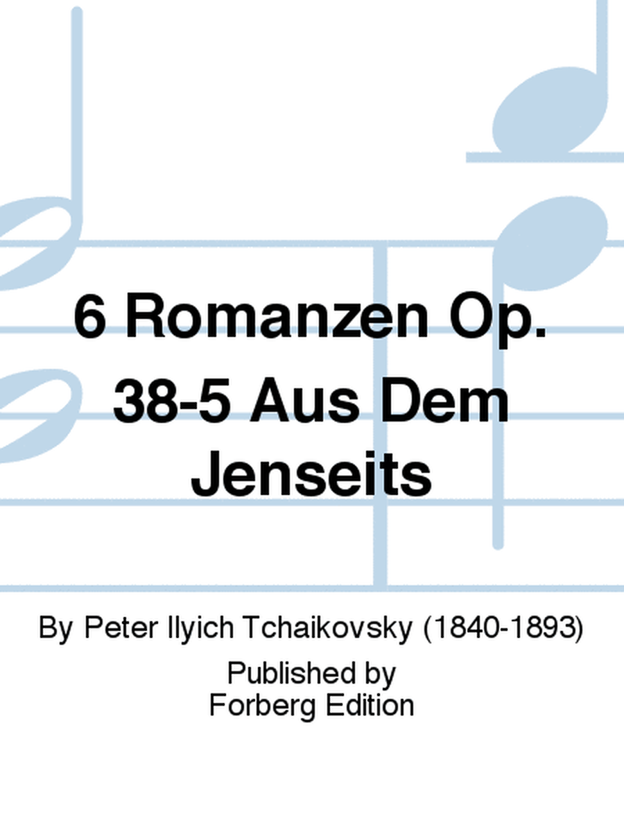 6 Romanzen Op. 38-5 Aus Dem Jenseits