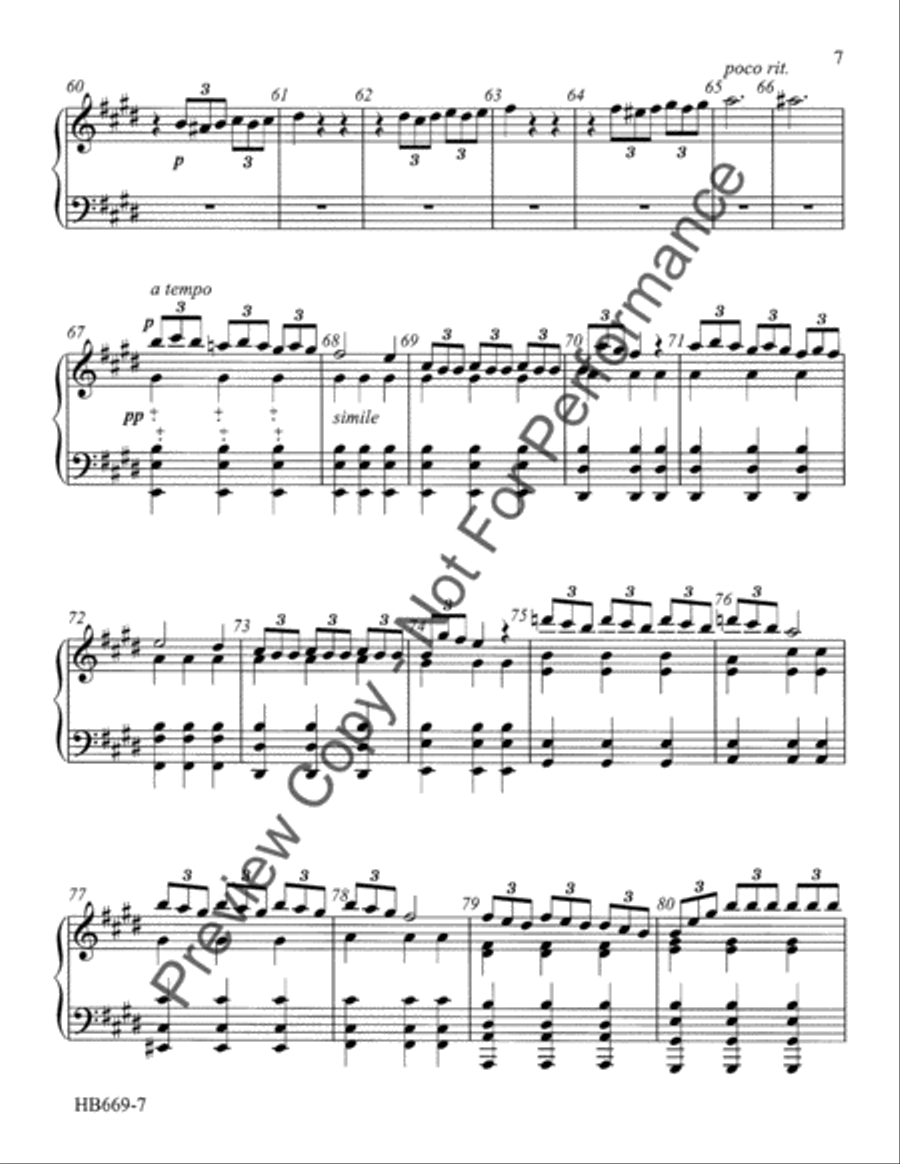 Overture to La Gazza Ladra from the Thieving Magpie Handbell Choir scores gallery preview page 7