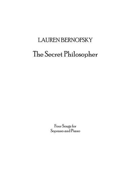 The Secret Philosopher (soprano)