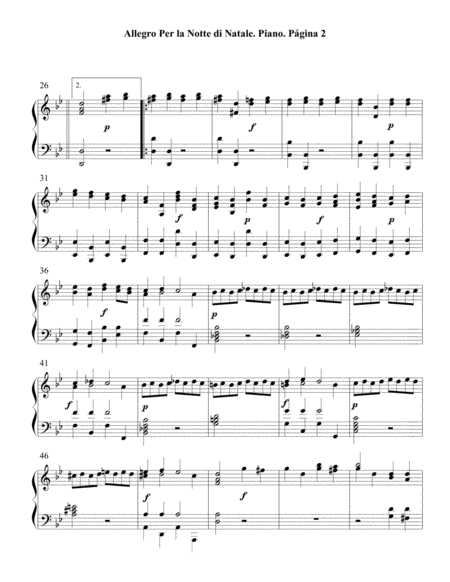 Corelli - Allegro - Concerto per Notte Natale - Para Piano Solo image number null