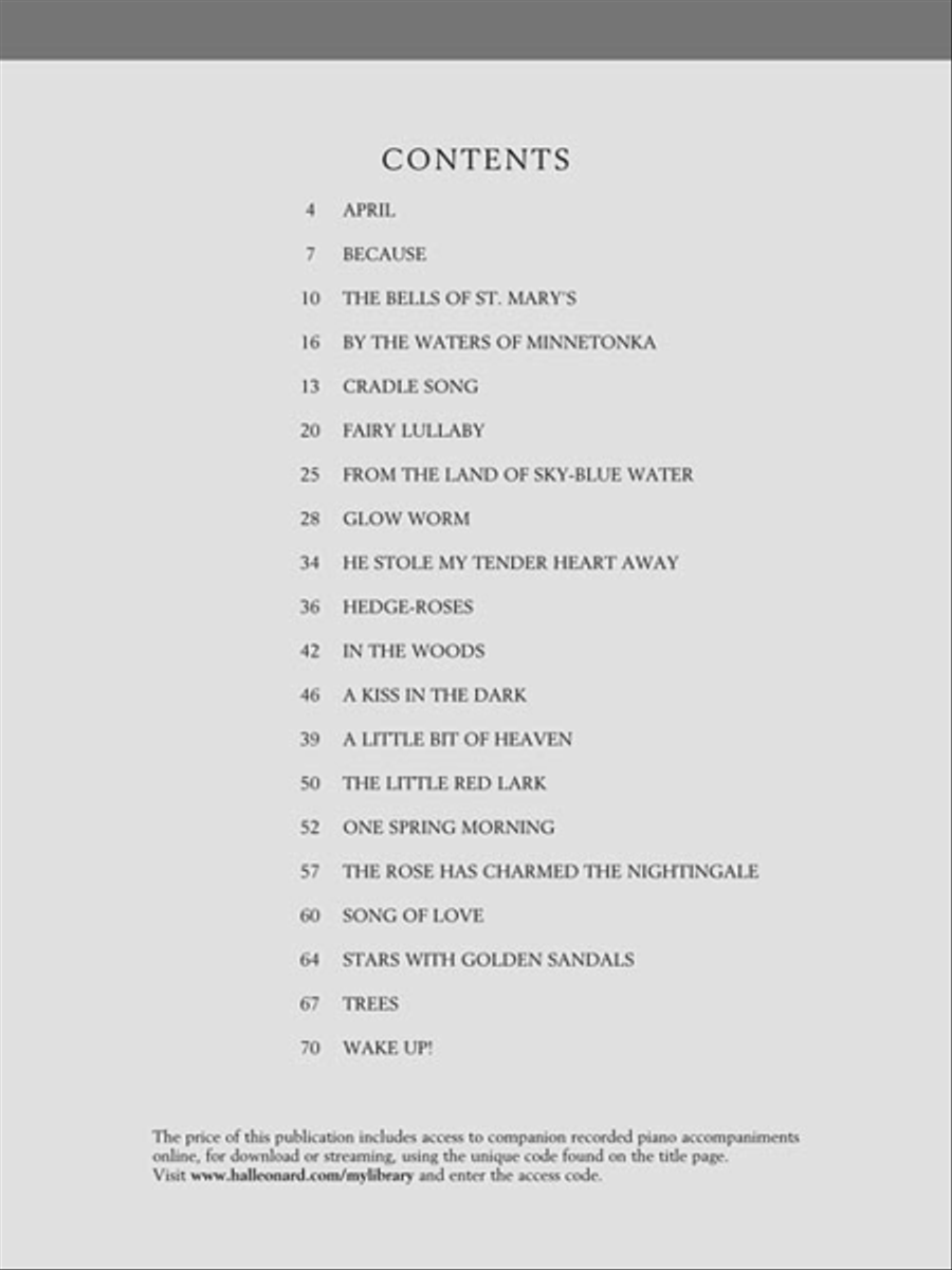 Easy Songs for the Beginning Soprano – Part II Voice scores gallery preview page 4