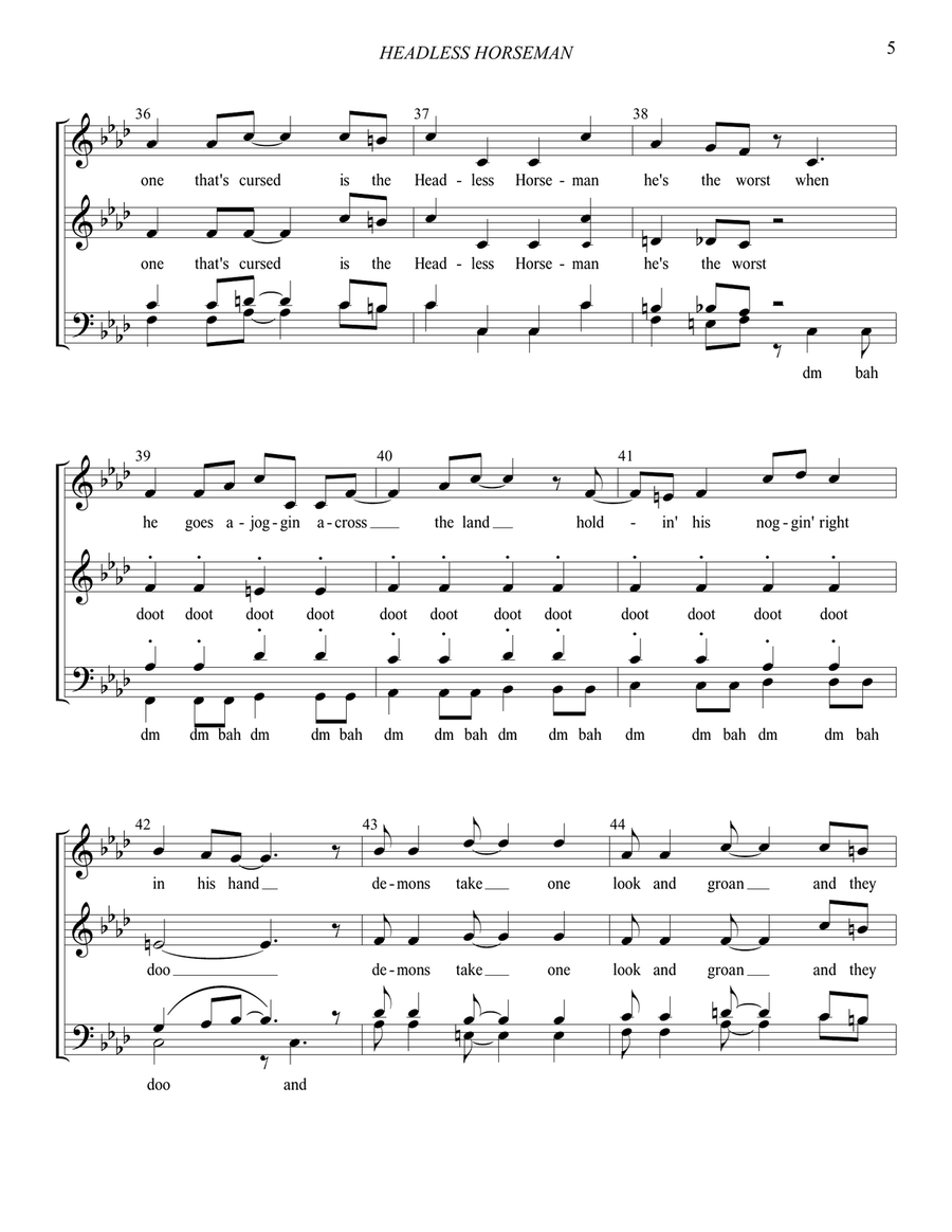 The Headless Horseman 4-Part scores gallery preview page 6