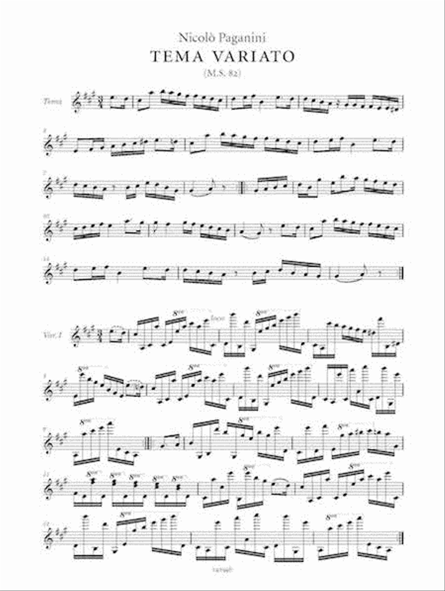 Tema Variato M.S. 82 Violin Solo scores gallery preview page 4